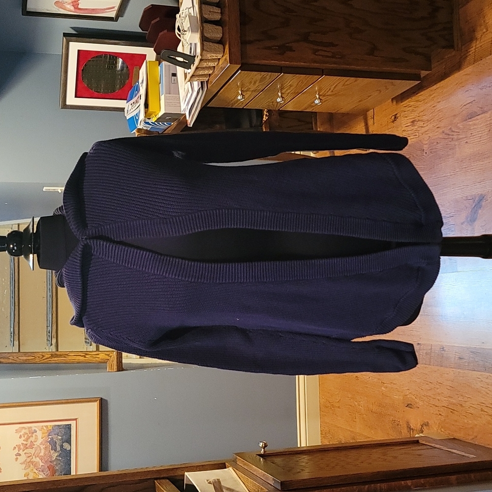 Ivivva Size 14 Girls Navy Blue Cardigan